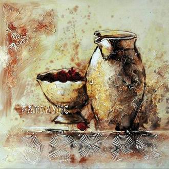 Textured Utensils oil painting